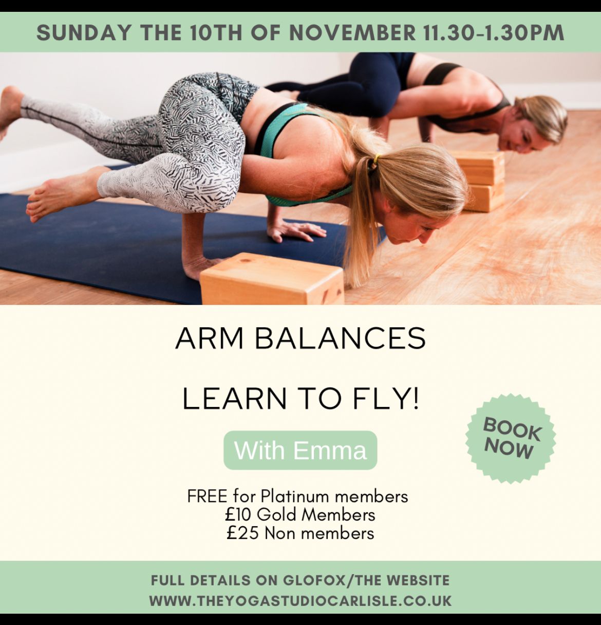 Arm balances, learn to fly!