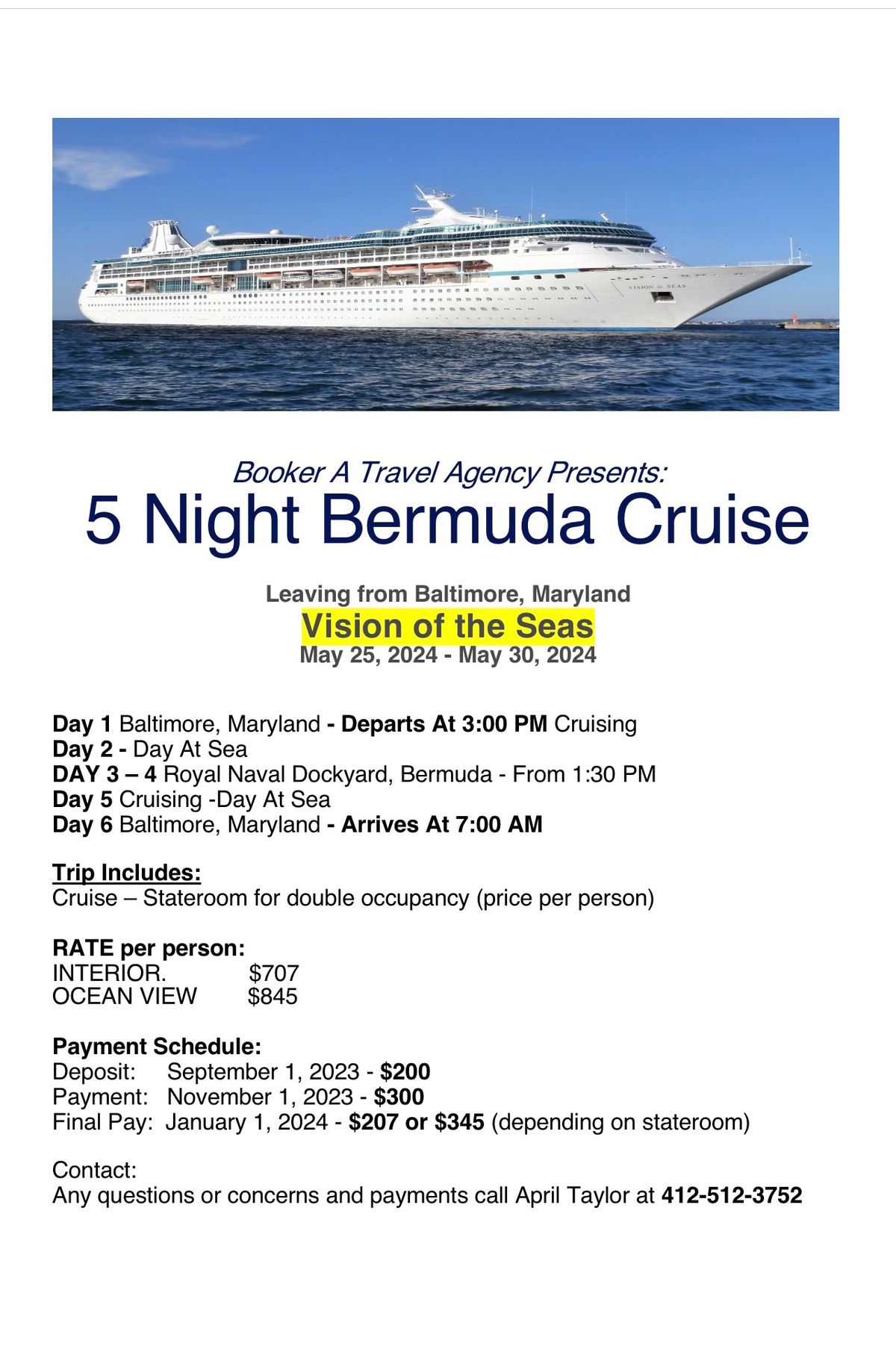 5 Night Bermuda Cruise \ud83d\udea2 