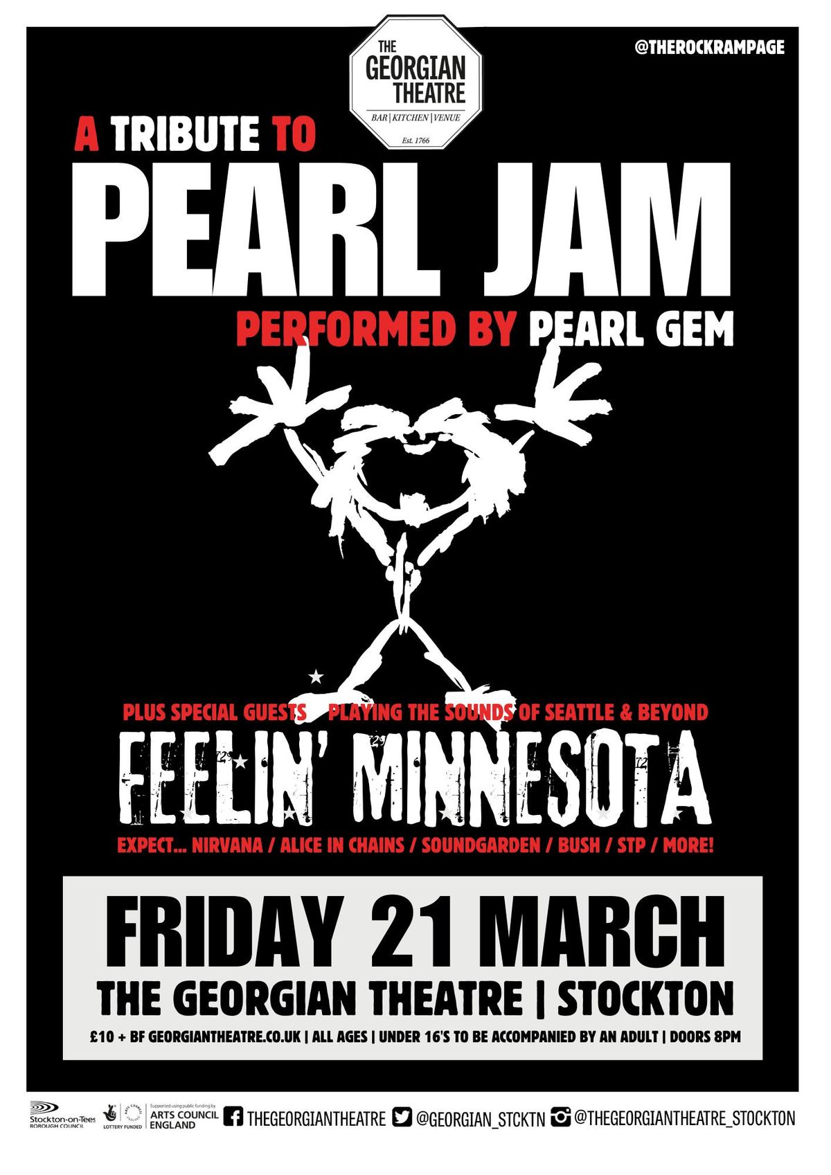 PEARL JAM by PEARL GEM + FEELIN' MINNESOTA at The Georgian Theatre