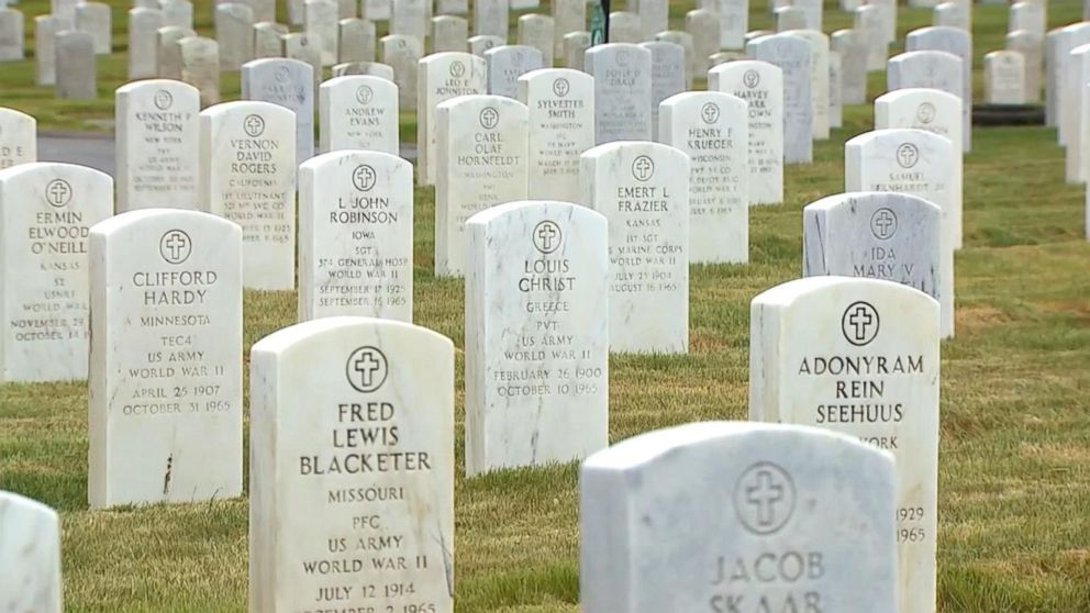 Cleaning Veterans Headstones