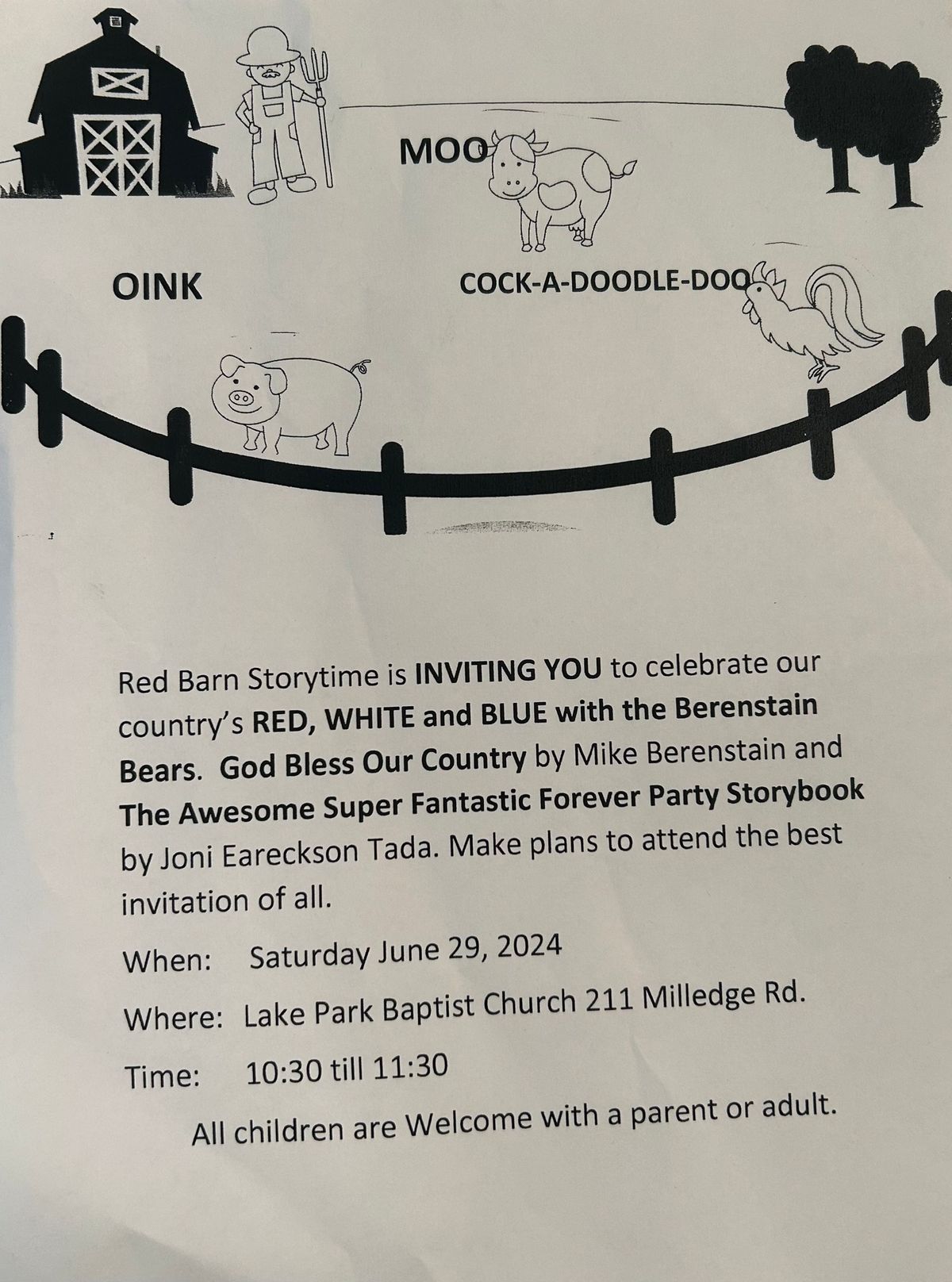 Red Barn Storytime 6\/29