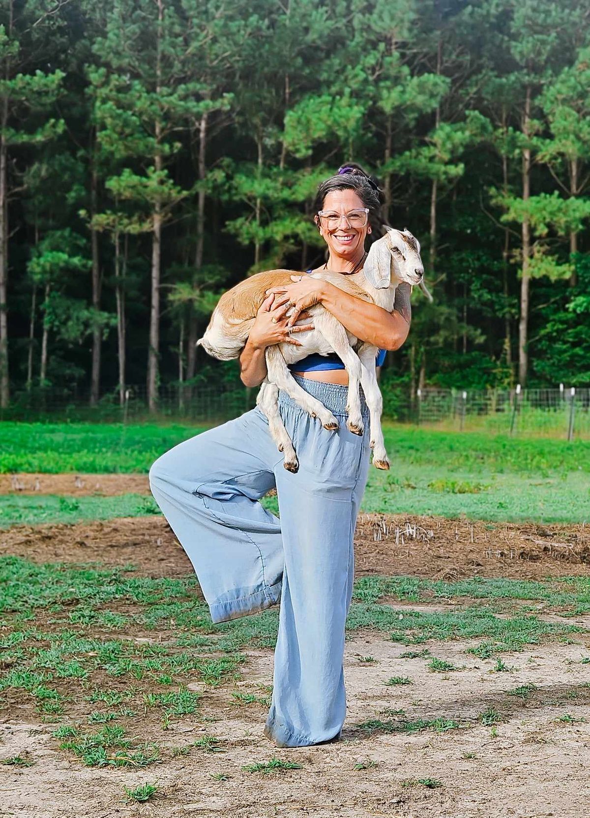 Goat Yoga (with baby goats) at Bloom