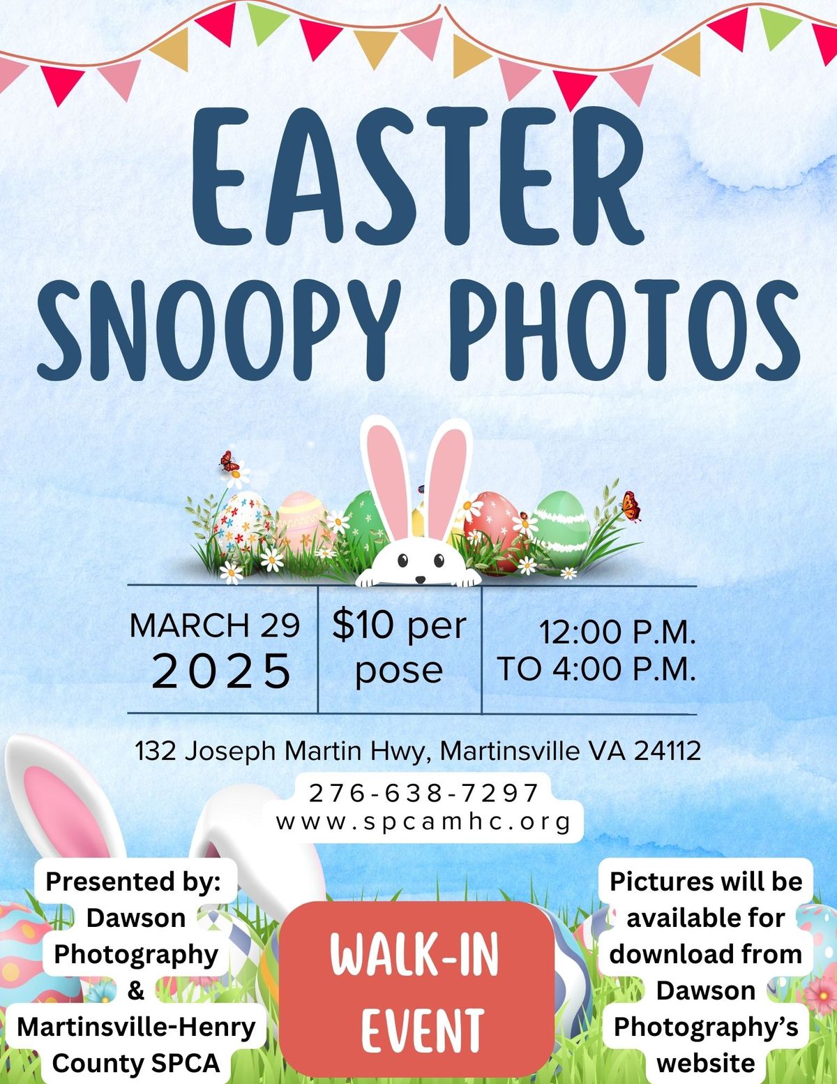 Pictures with Easter Snoopy