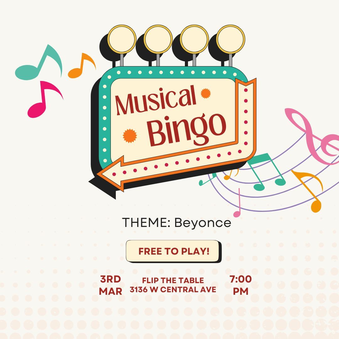 Beyonce Musical Bingo