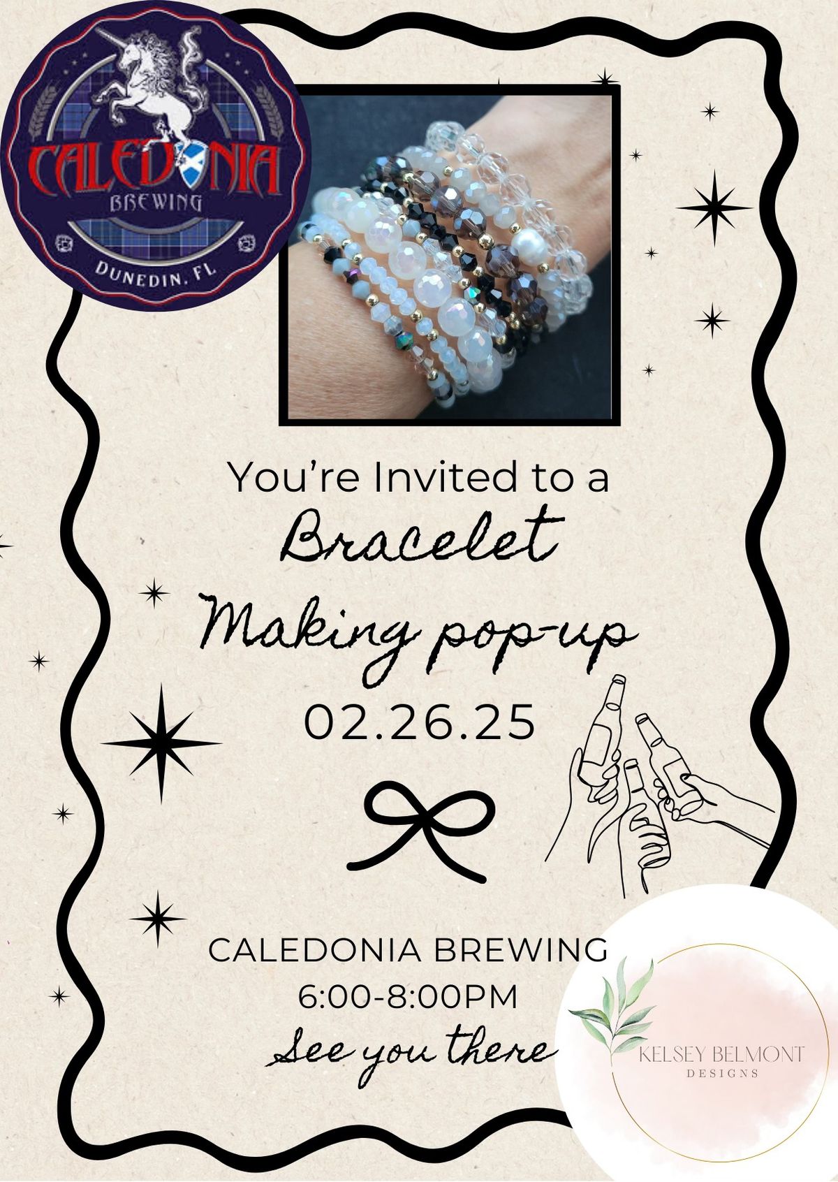 Bracelet Making Pop Up at Caledonia Brewing