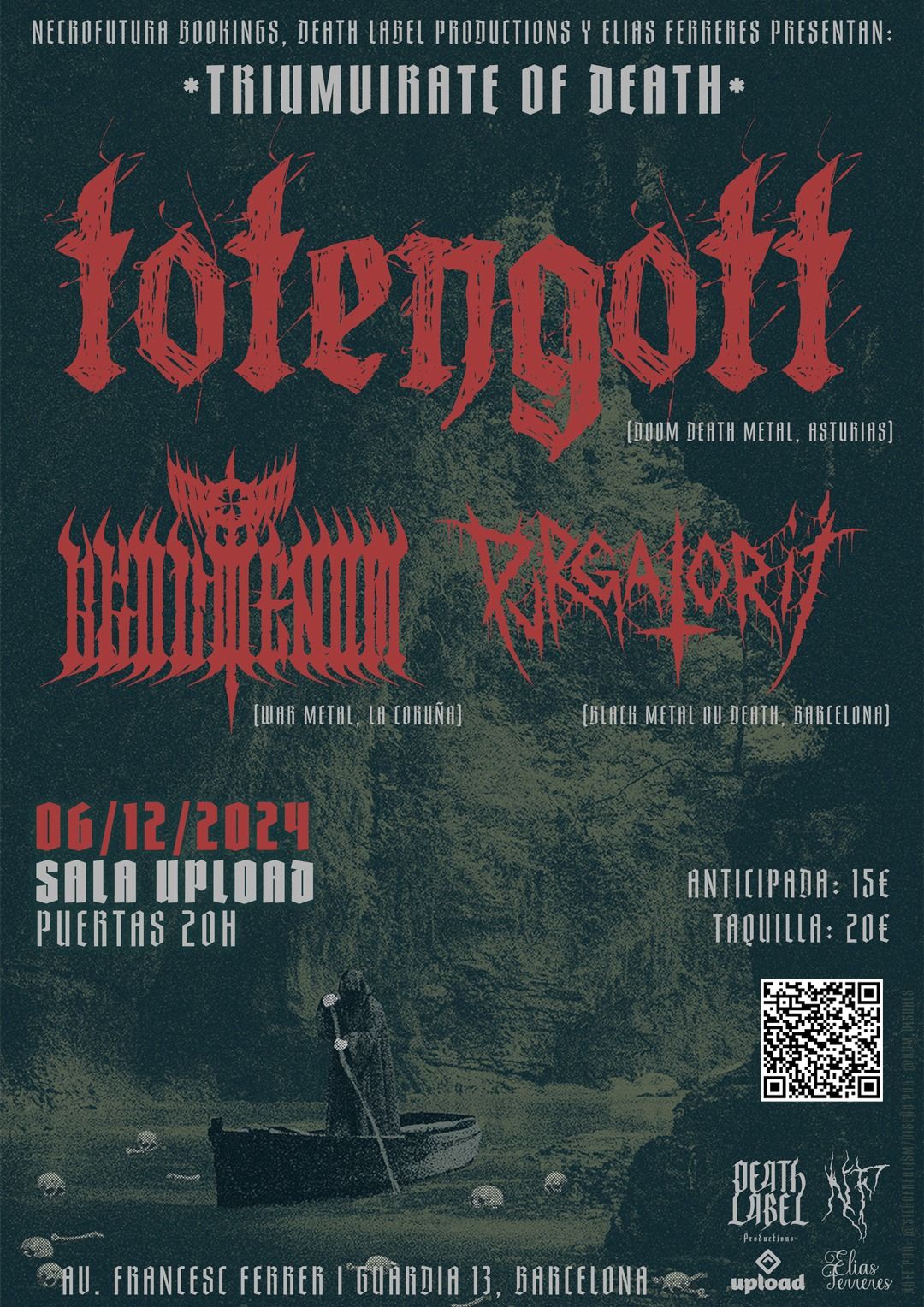 TOTENGOTT + AKOUPHENOM + PVRGATORII | Triumvirate of Death | Barcelona