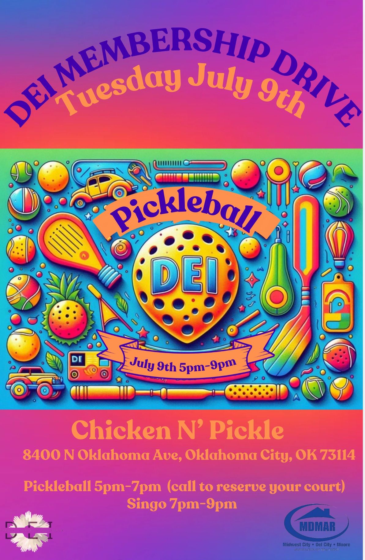 Pickleball and Singo Membership Drive