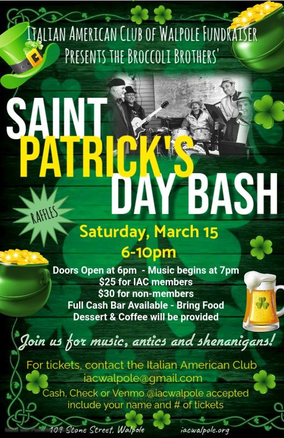 St. Patrick's Day Bash with the Broccoli Brother's band