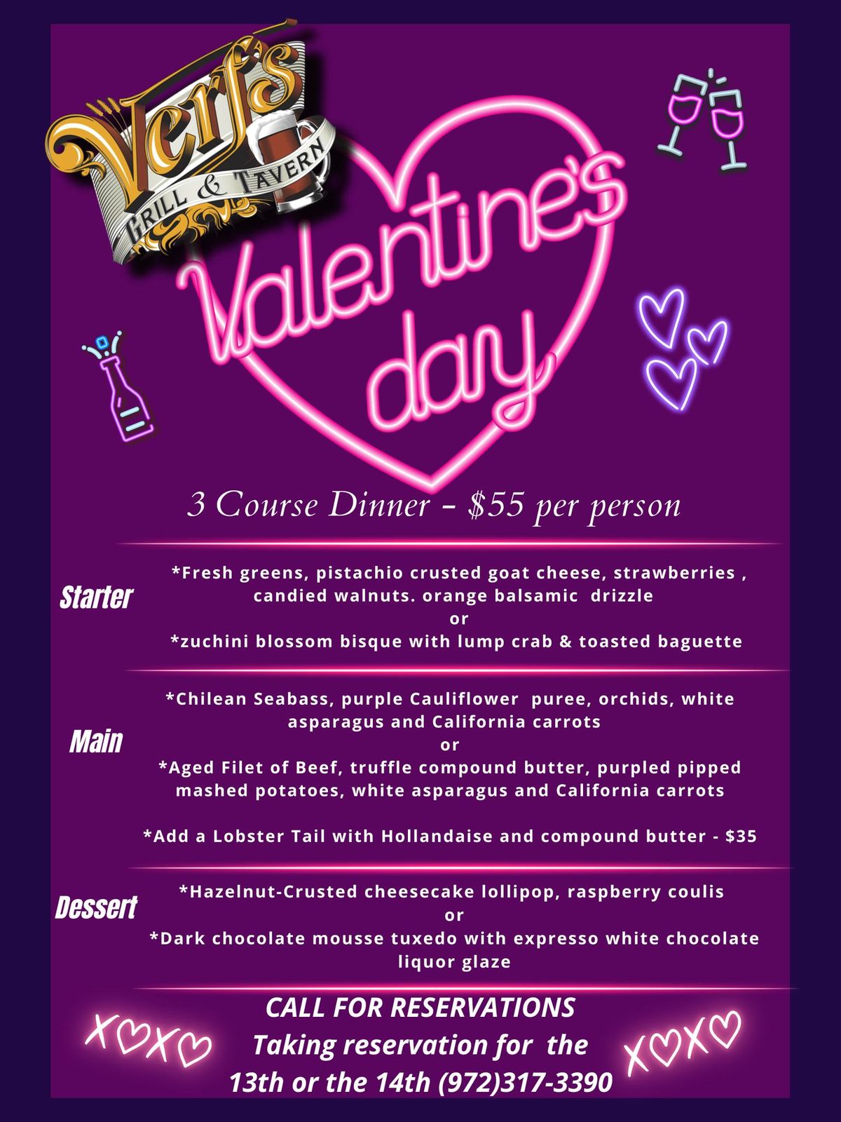 Celebrate Valentines day with us on February the 13th