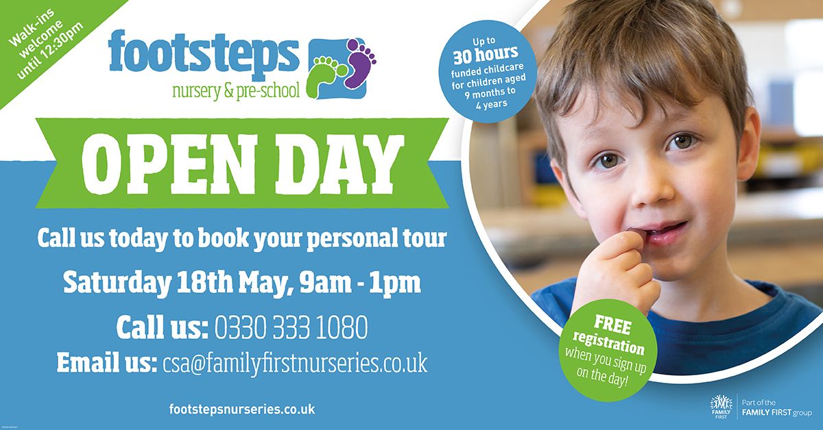Open Day at Footsteps Wamley Day Nursery & Pre-School