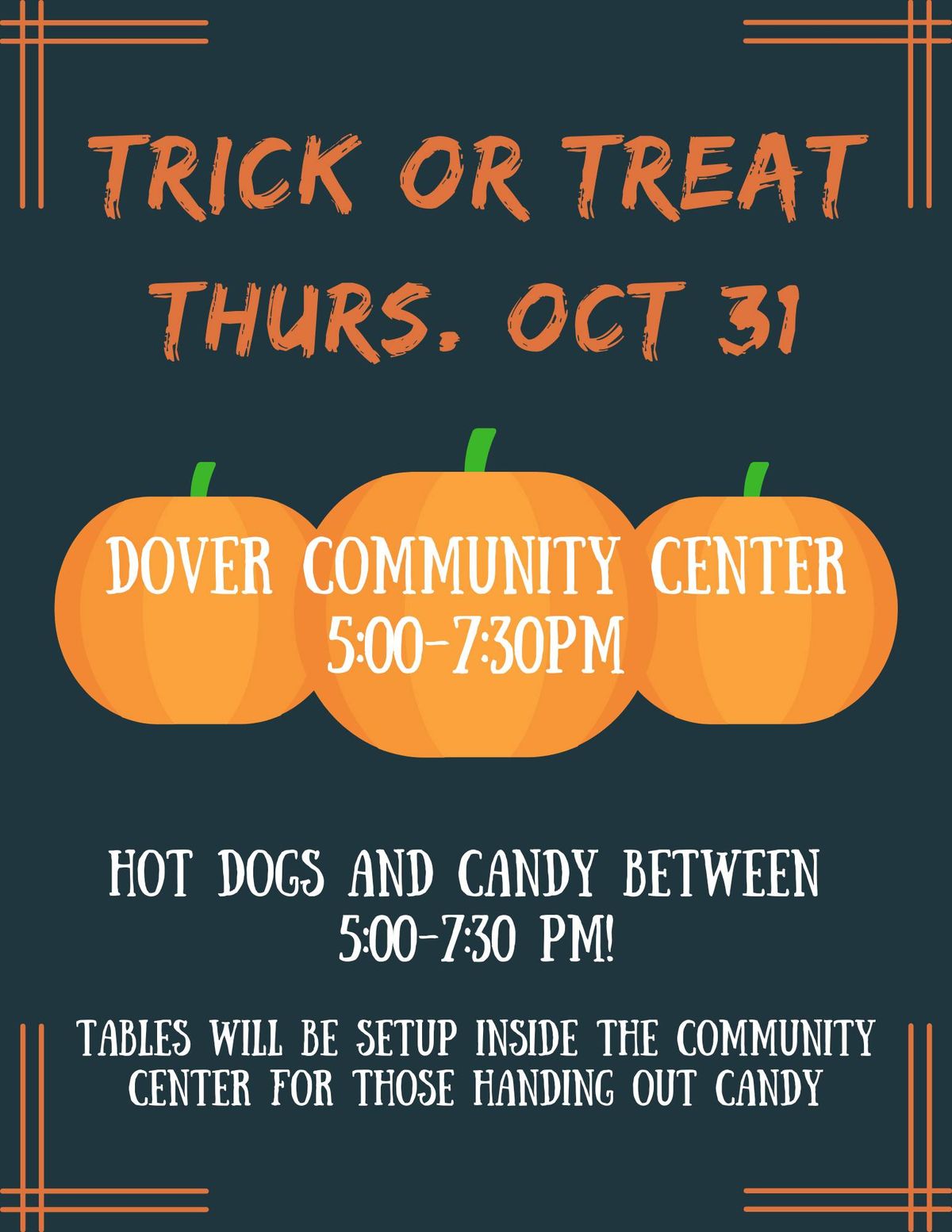 Trick or Treat at Dover Community Center