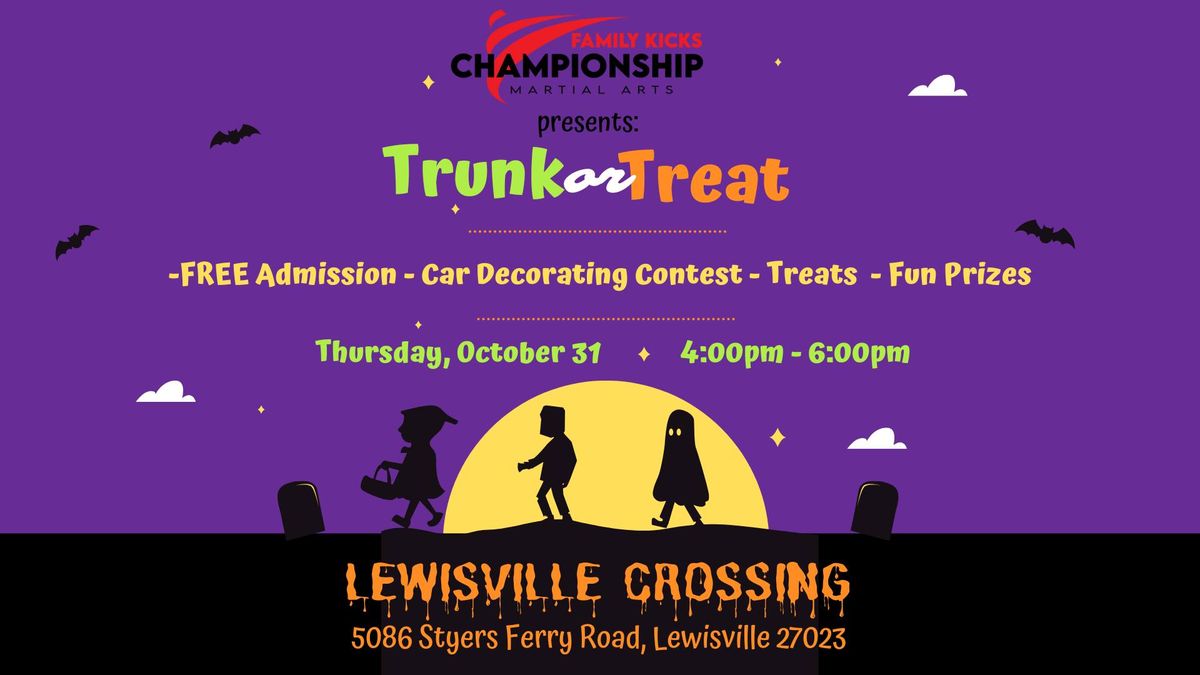 Trunk or Treat at Family Kicks Championship Martial Arts