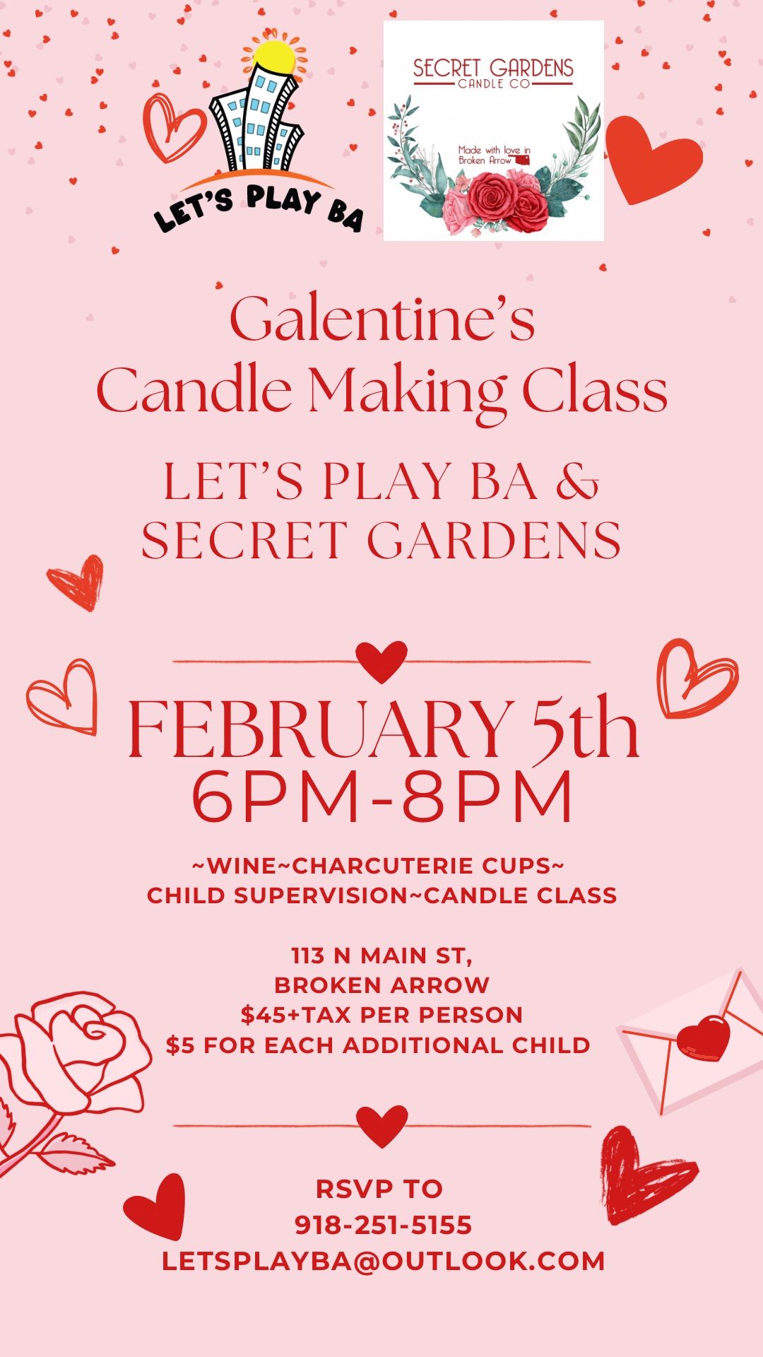 Galentine\u2019s Candle Making Class & Play!\u2763\ufe0f\ud83d\udc8c\u2764\ufe0f