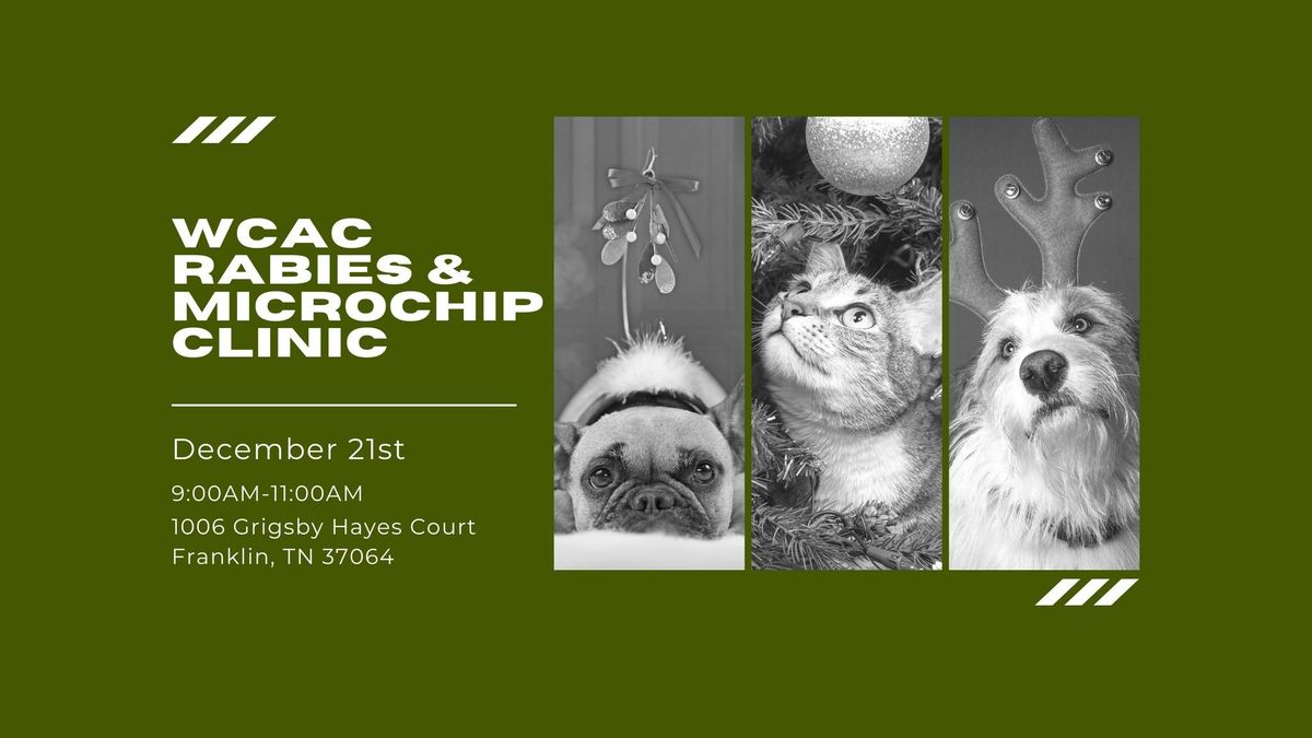 December Rabies and Microchip Clinic