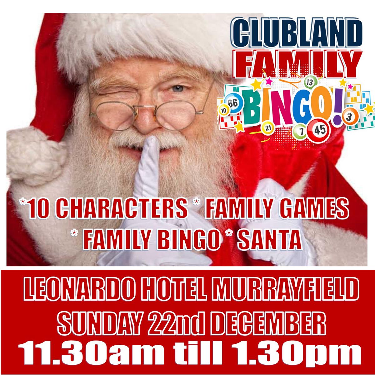 Edinburgh - Santa\u2019s Magical Clubland Family Bingo Party