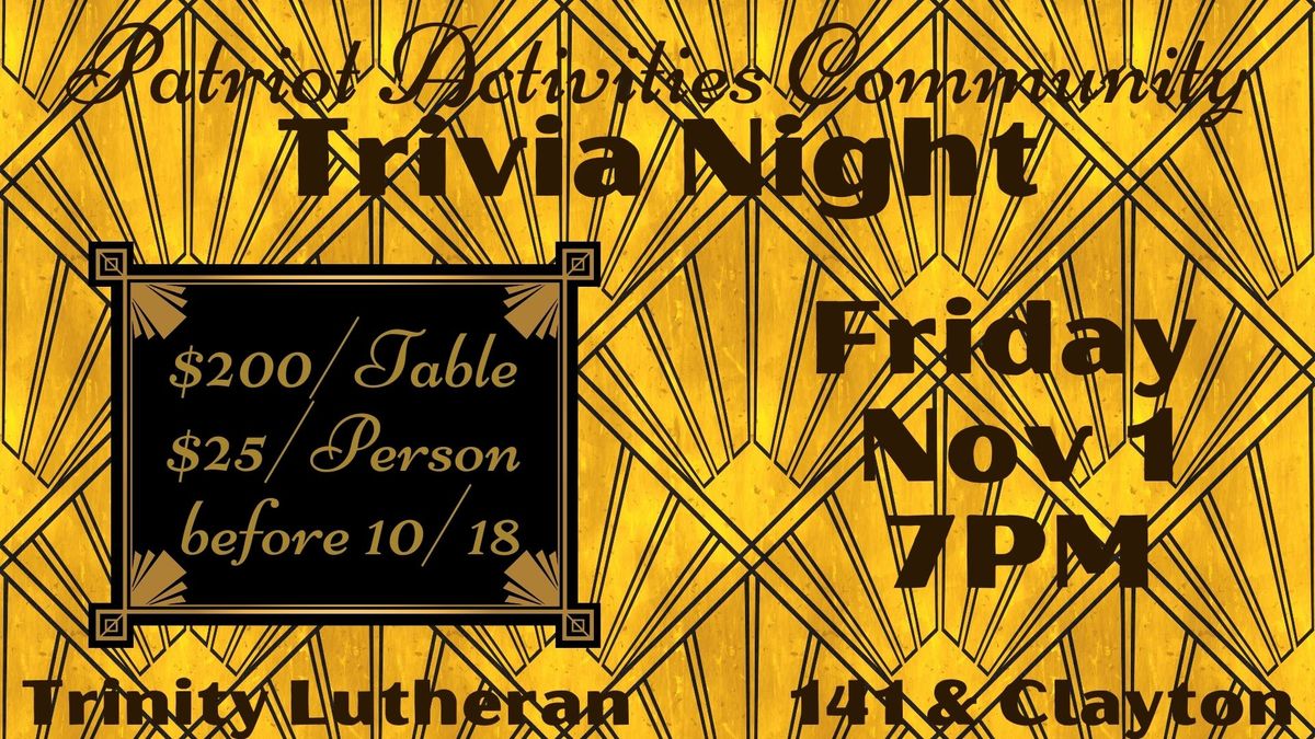 Save the Date-Trivia Night!