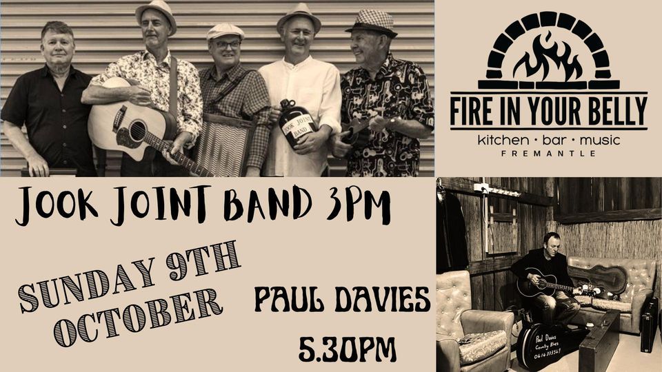 JOOK JOINT BAND & PAUL DAVIES - FREE ENTRY