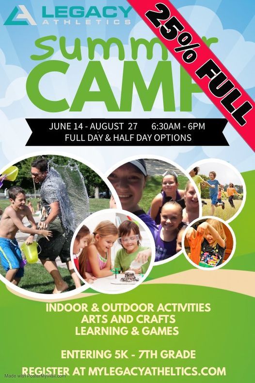Summer Day Camp Legacy Athletics Home Of Glitz Cheerleading And Tumbling Janesville 14 June 2021