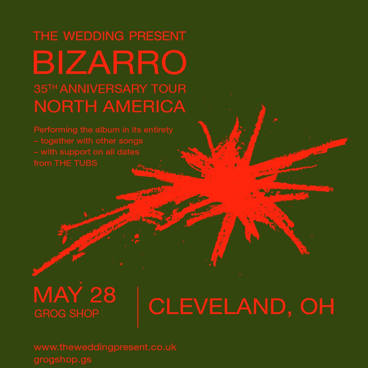 The Wedding Present - Bizarro 35th Anniversary Tour