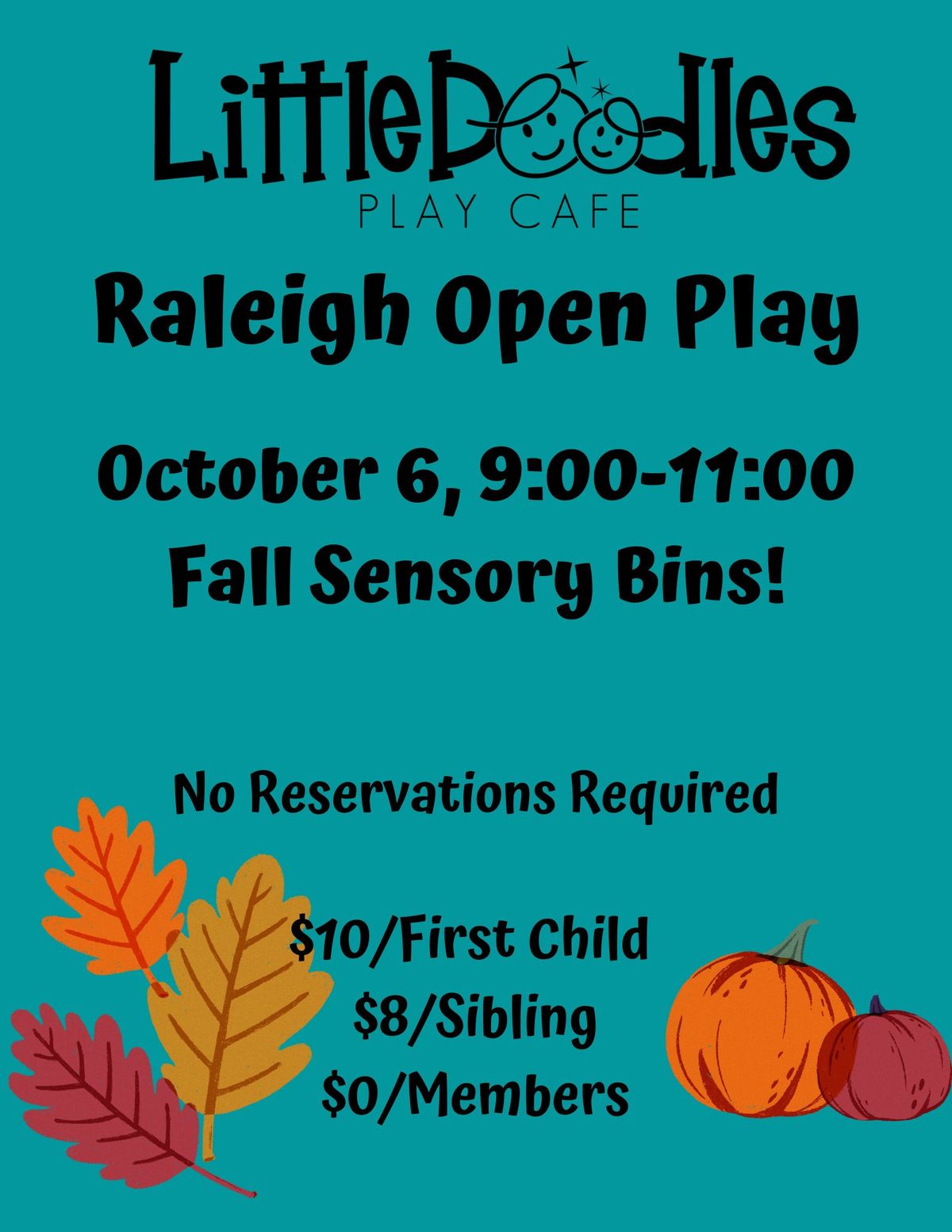 Weekend Open Play with Fall Sensory Bins