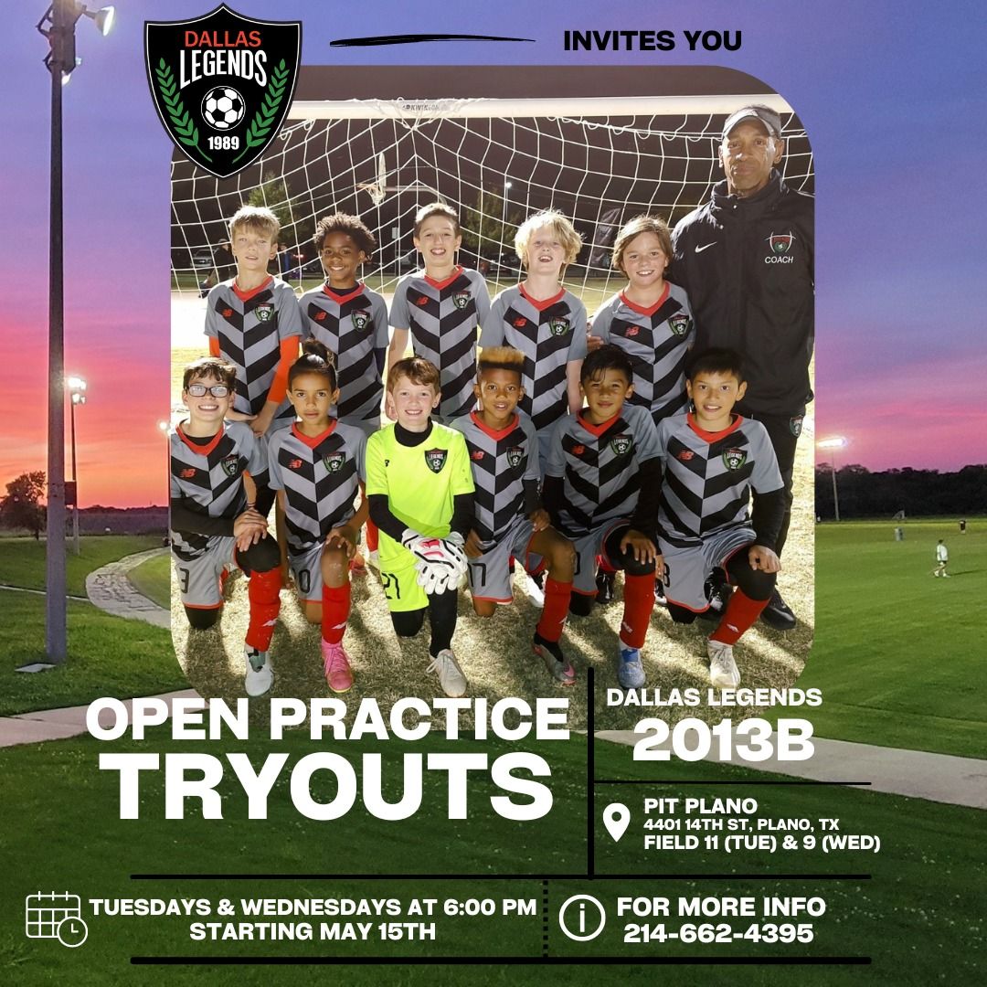 2013B Tryouts & Open Practices