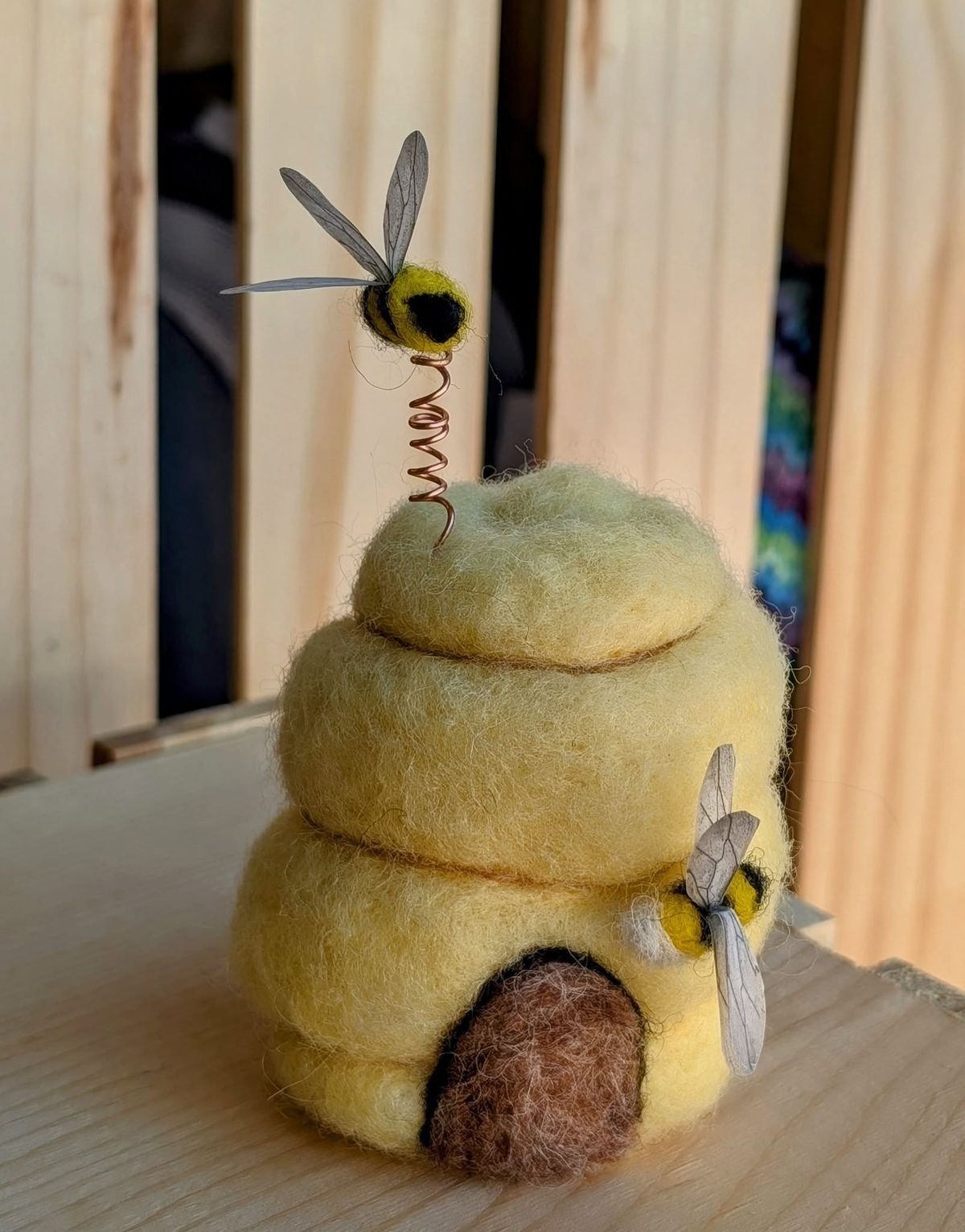 Create a Cozy Beehive with Needle Felting!