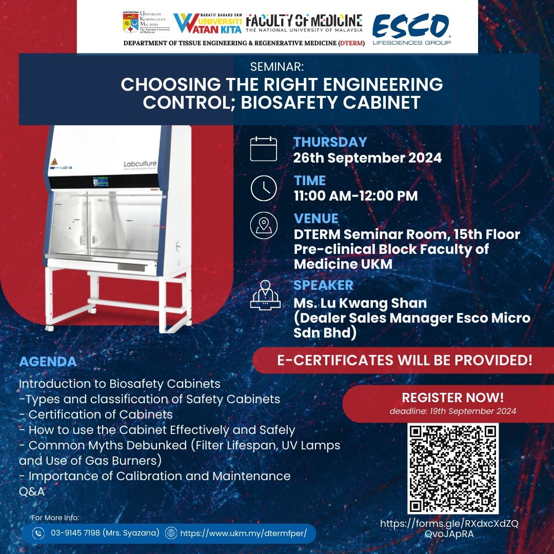 Choosing the Right Engineering Control; Biosafety Cabinet