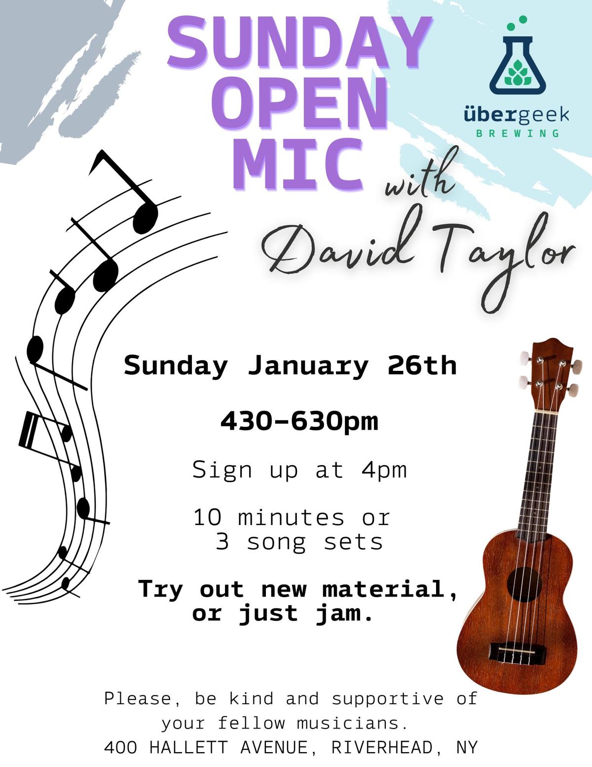 OPEN MIC - with David Taylor