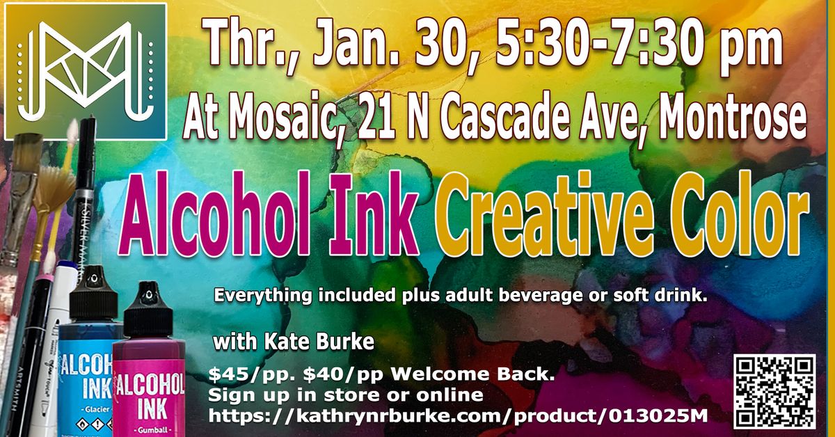 Alcohol Ink Art Class at Mosaic