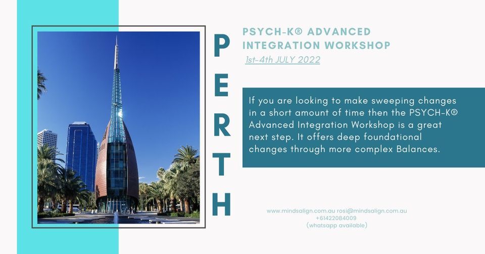 Perth, PSYCH-K\u00ae Advanced Integration Workshop