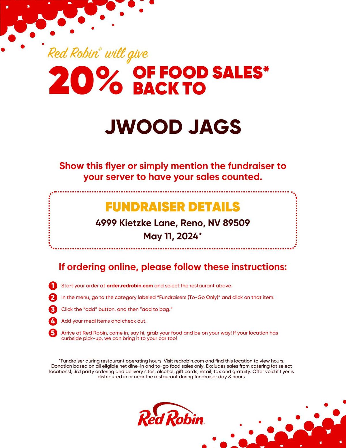 Dine with a Jag at Red Robin