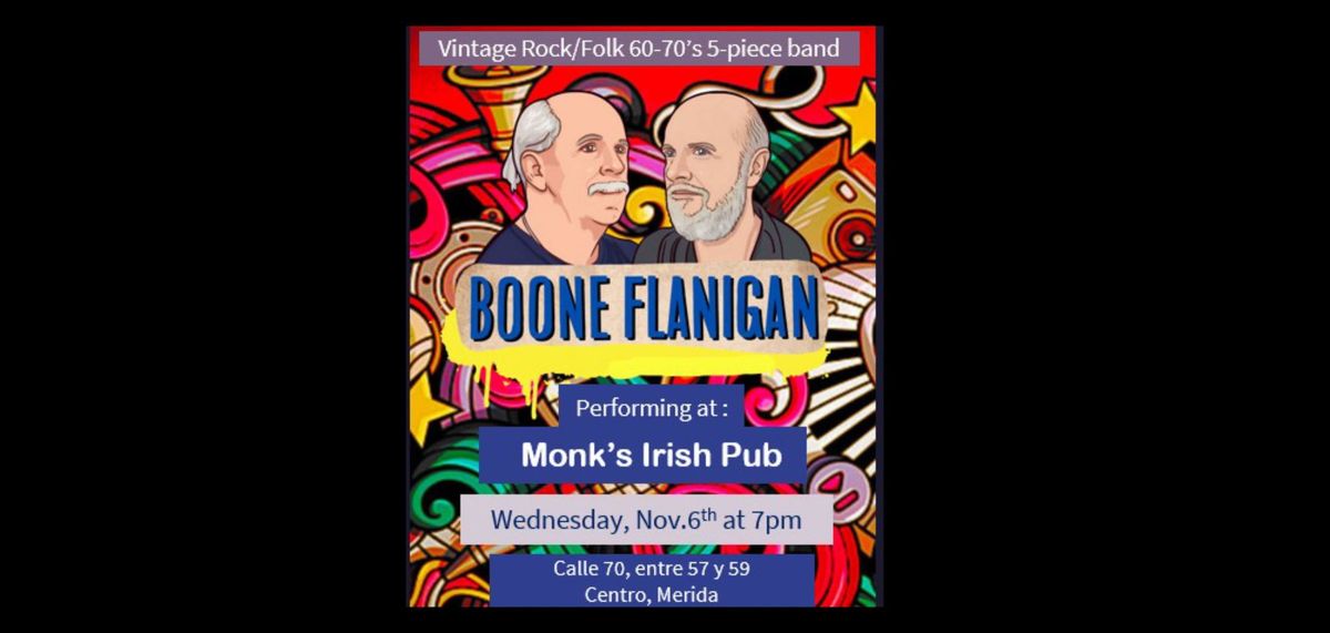 Boone Flanigan Band at Monks Wednesday 