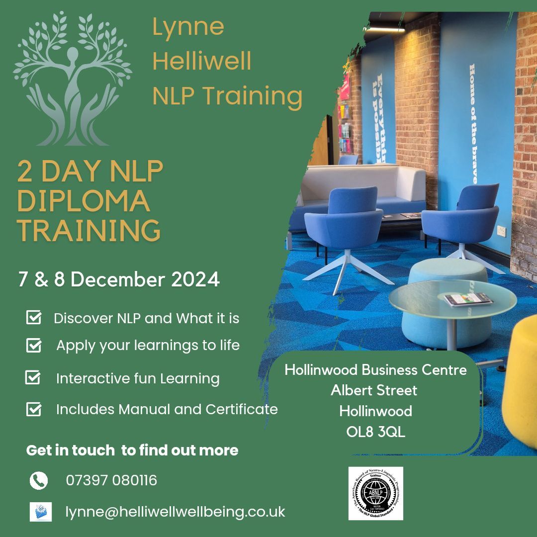 NLP Diploma Training Face to Face December 2024