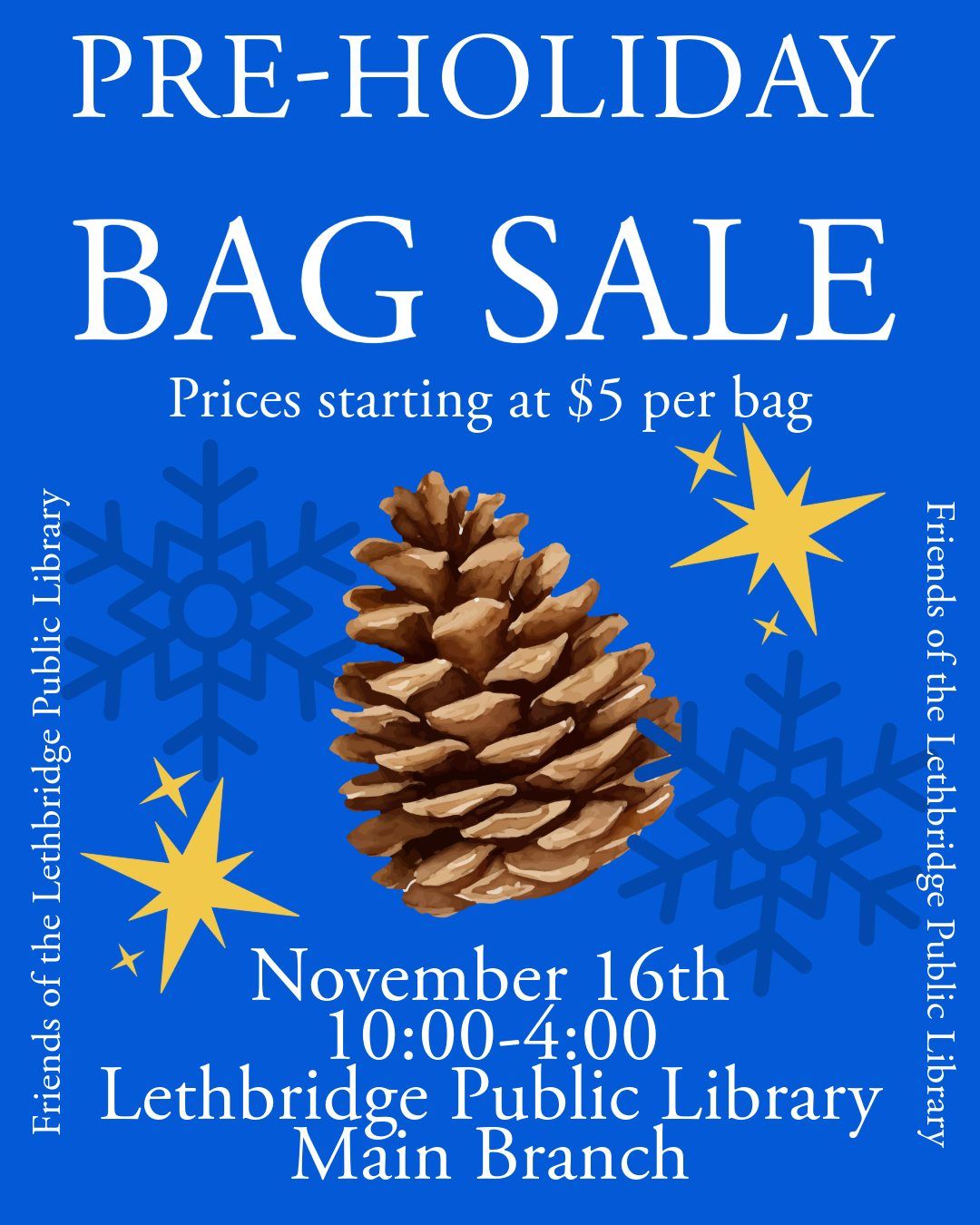 PRE-HOLIDAY BAG SALE