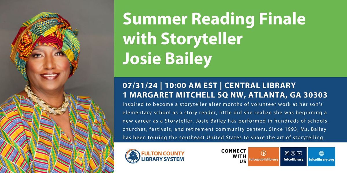 Summer Reading Finale with Storyteller Josie Bailey