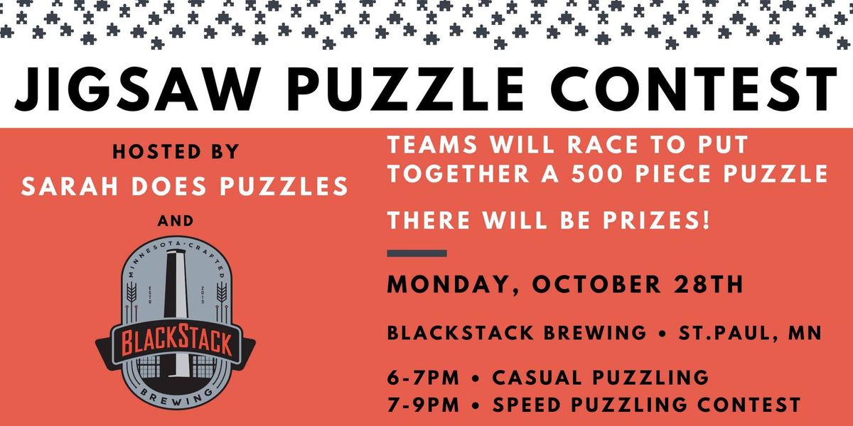 SPECIAL Team Jigsaw Puzzle Contest at BlackStack Brewing with Sarah Does Puzzles