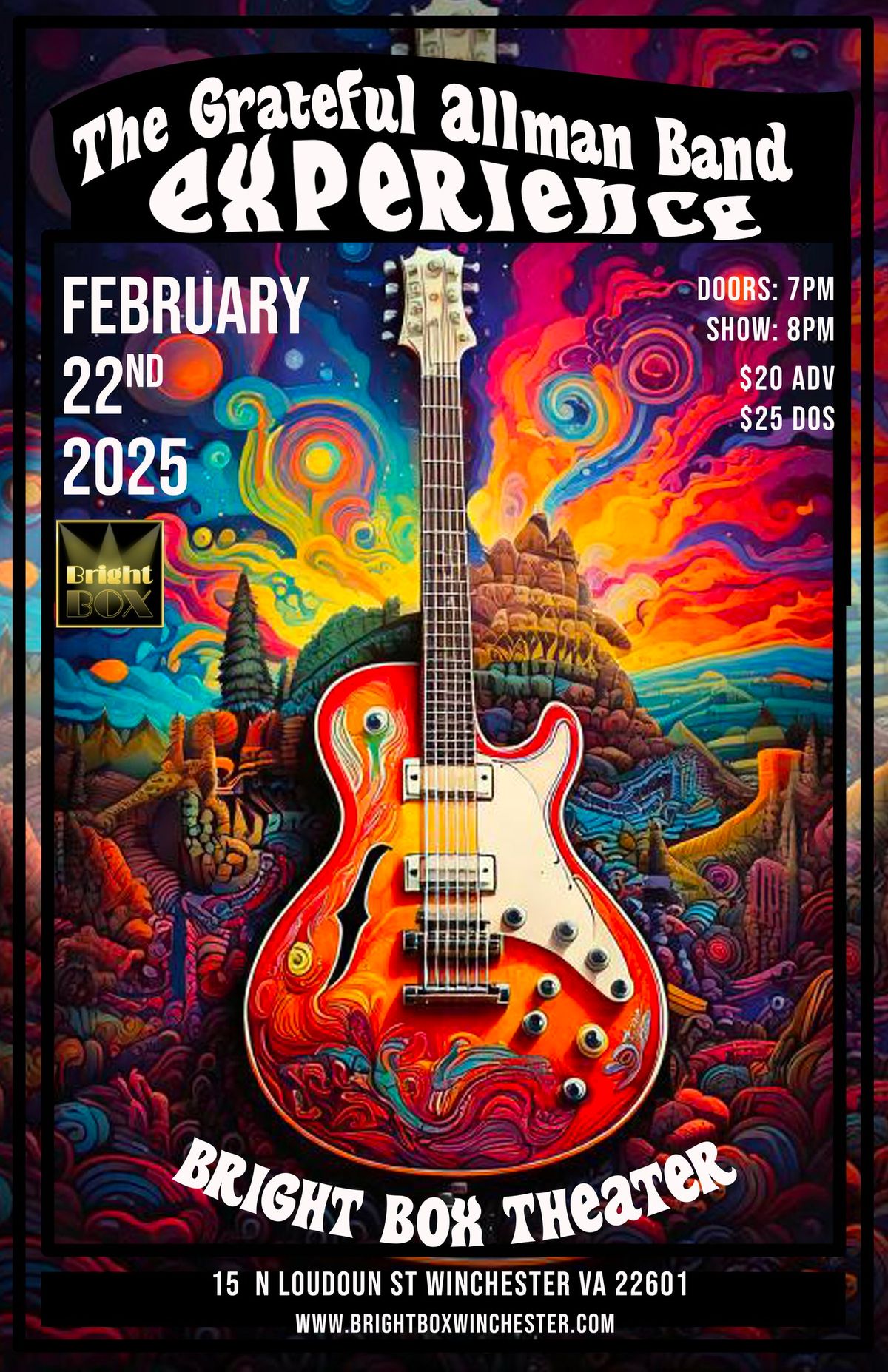 Grateful Allman Band Experience at Bright Box Theatre Feb 22