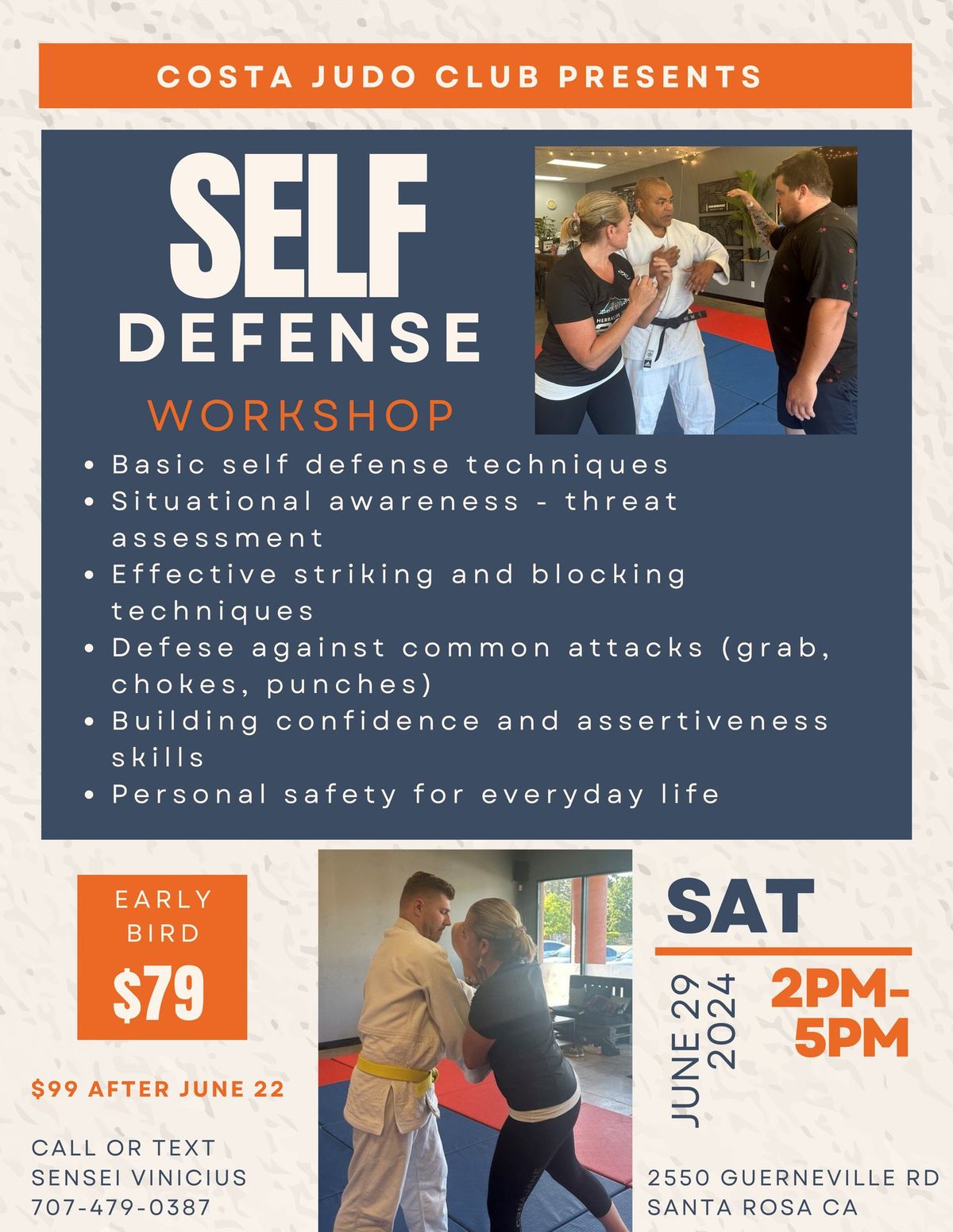 \u2b50\ufe0fNEW\u2b50\ufe0f Self Defense Workshop for teens and adults!