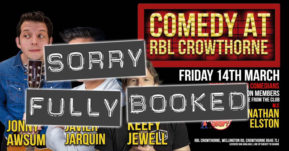 COMEDY NIGHT - FULLY BOOKED