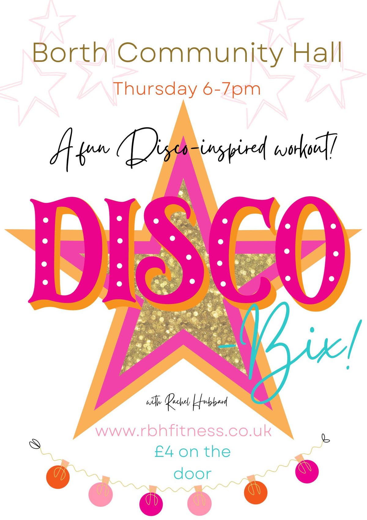 Disco-Bix!  Low impact disco based workout with Rachel Hubbard