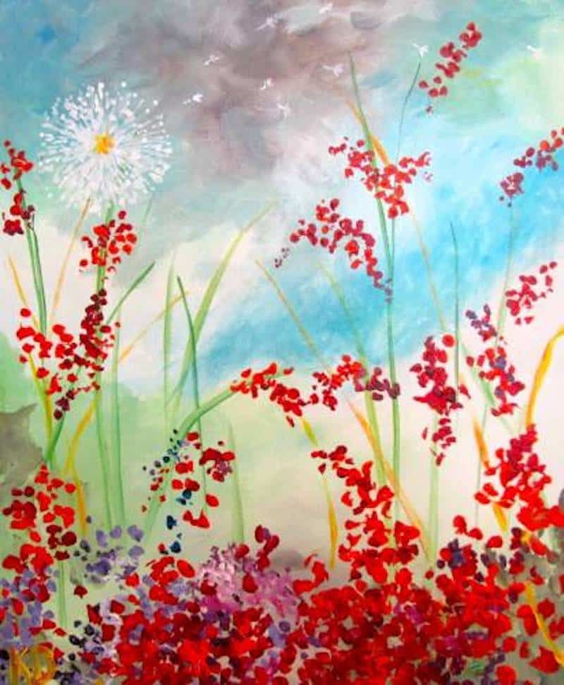 Wildflowers | Paint and Sip | 1\/2 off Bottles of Wine | Grand Rapids