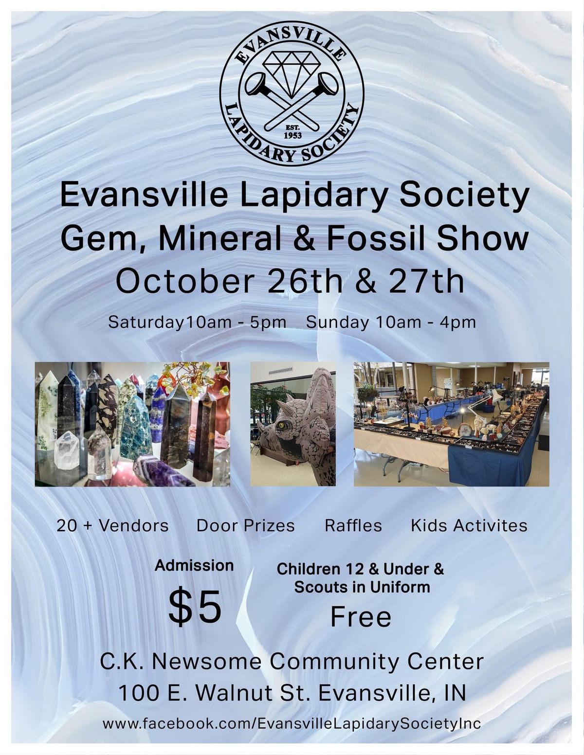 Evansville Lapidary Society Gem, Mineral, and Fossil Show 2024