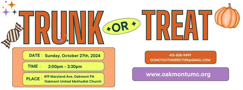 Join us for a Trunk or Treat! 