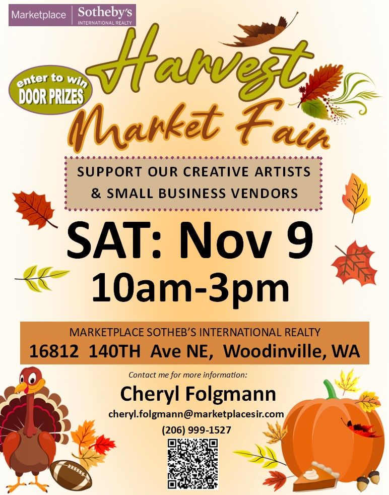 Woodinville Market Fair: Harvest Bazaar for Nov 9th