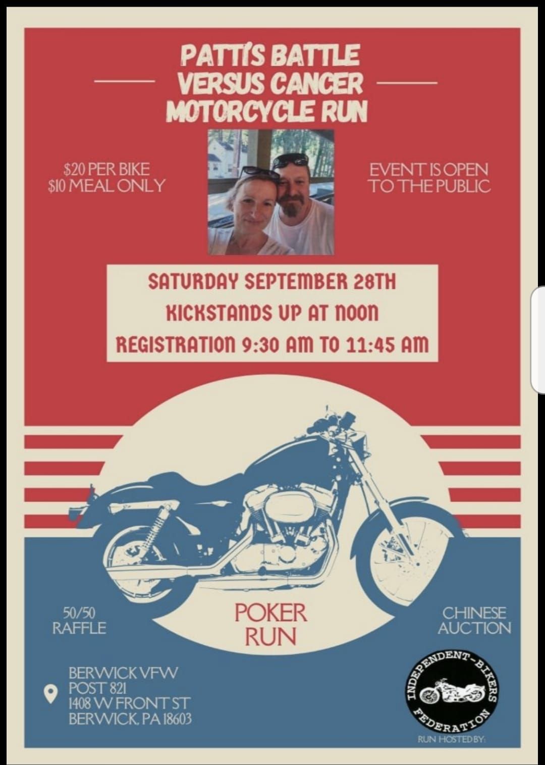 Patti's Battle vs cancer hosted by Independent-Bikers Federation