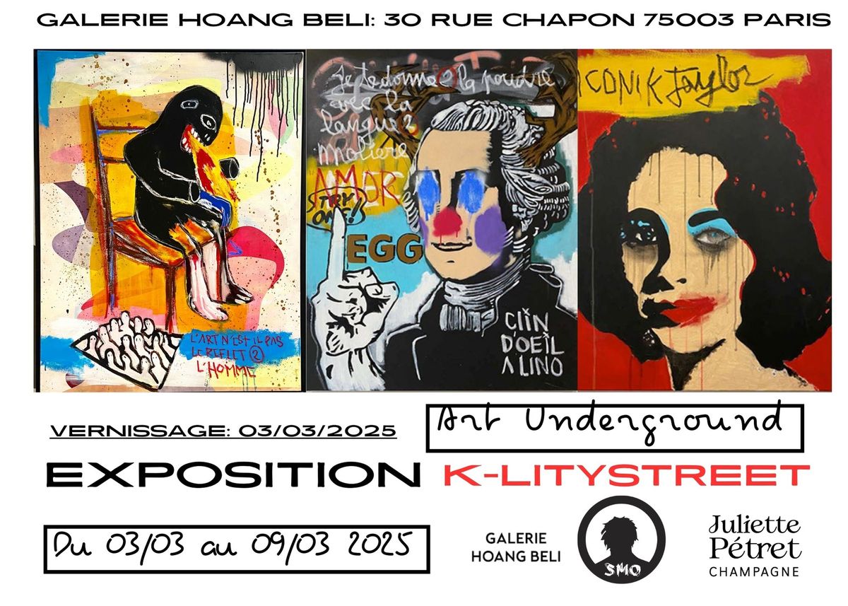 \ud83d\udea8INVITATION PERSONELLE VERNISSAGE \ud83d\udea8 "THE WORLD OF K" by K-LITYSTREET @GALERIE HOANG BELI 