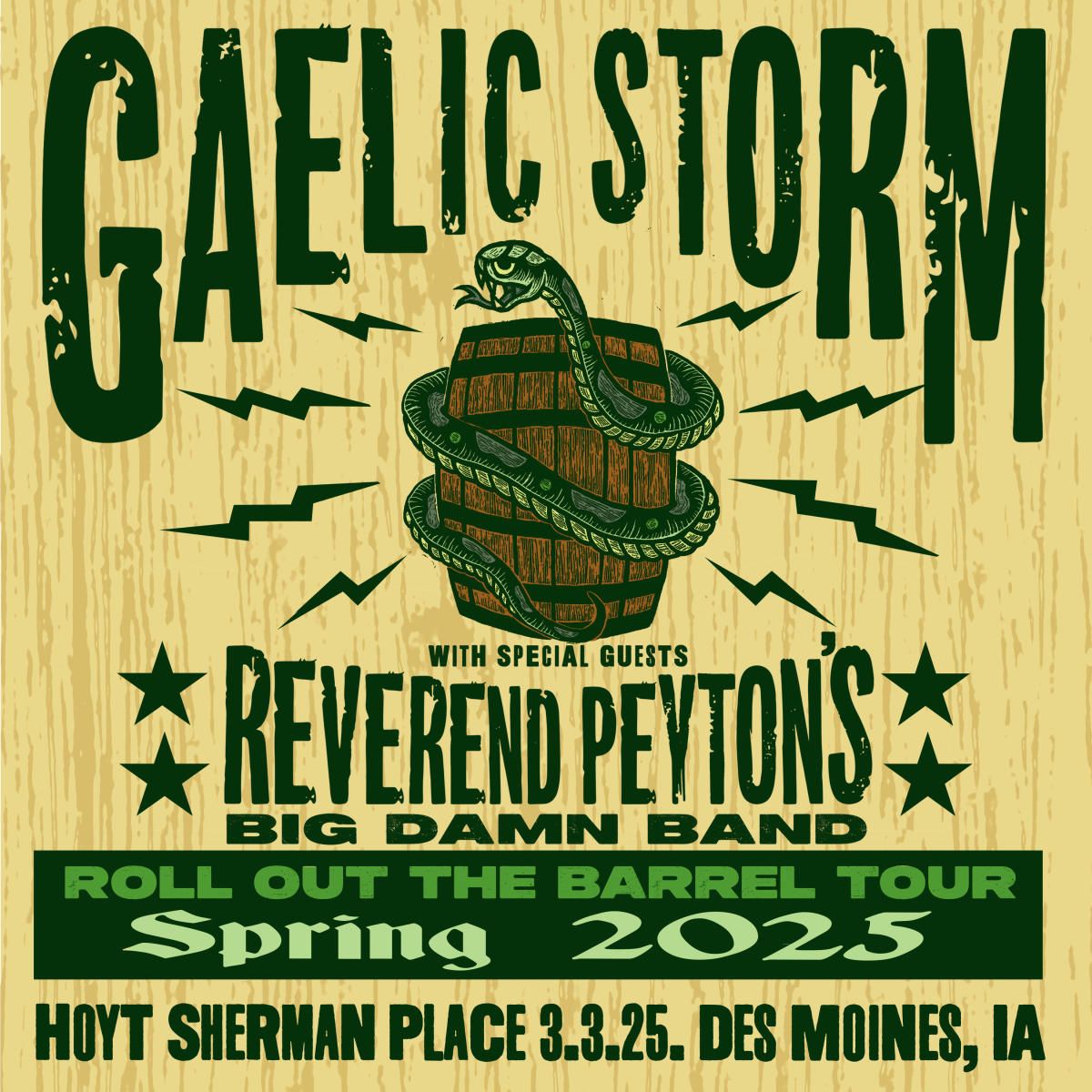 Gaelic Storm at Hoyt Sherman Auditorium