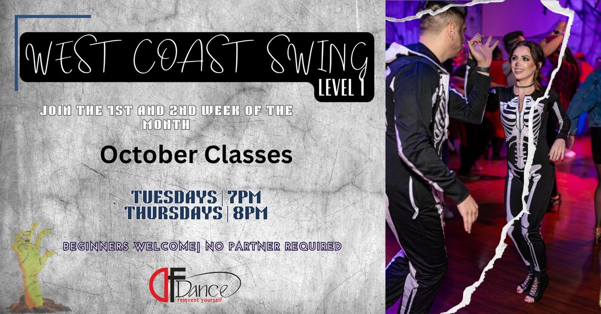 West Coast Swing Level 1 \u2022 October classes. New student deal!