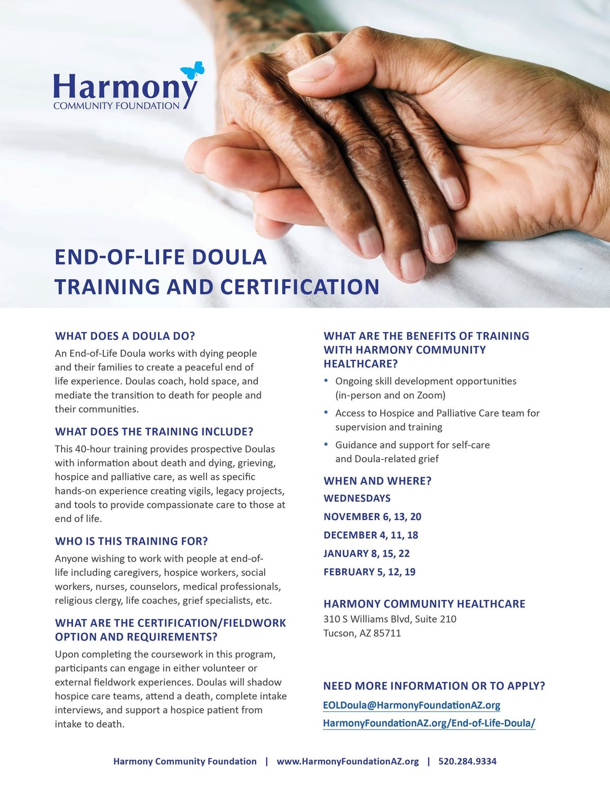 End of Life Doula Training & Certification