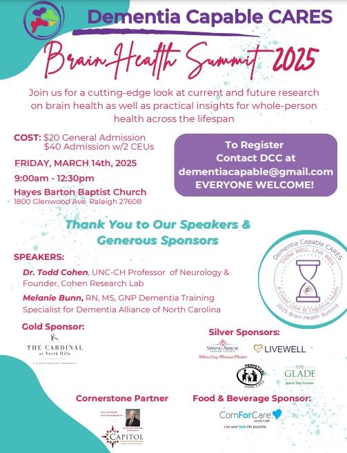 DCC's Annual Brain Health Summit: Think Well, Live Well - A Closer Look at Cognitive Health